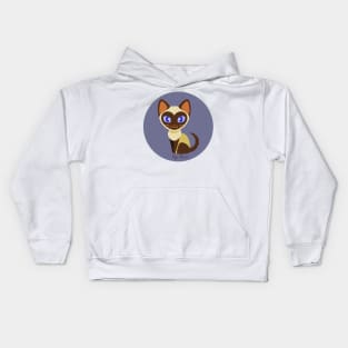 Kawaii Siamese Cat Kids Hoodie